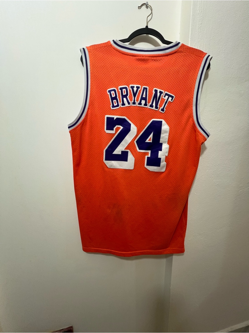 adidas Orange Hardwood Classics Lakers Mesh Jersey